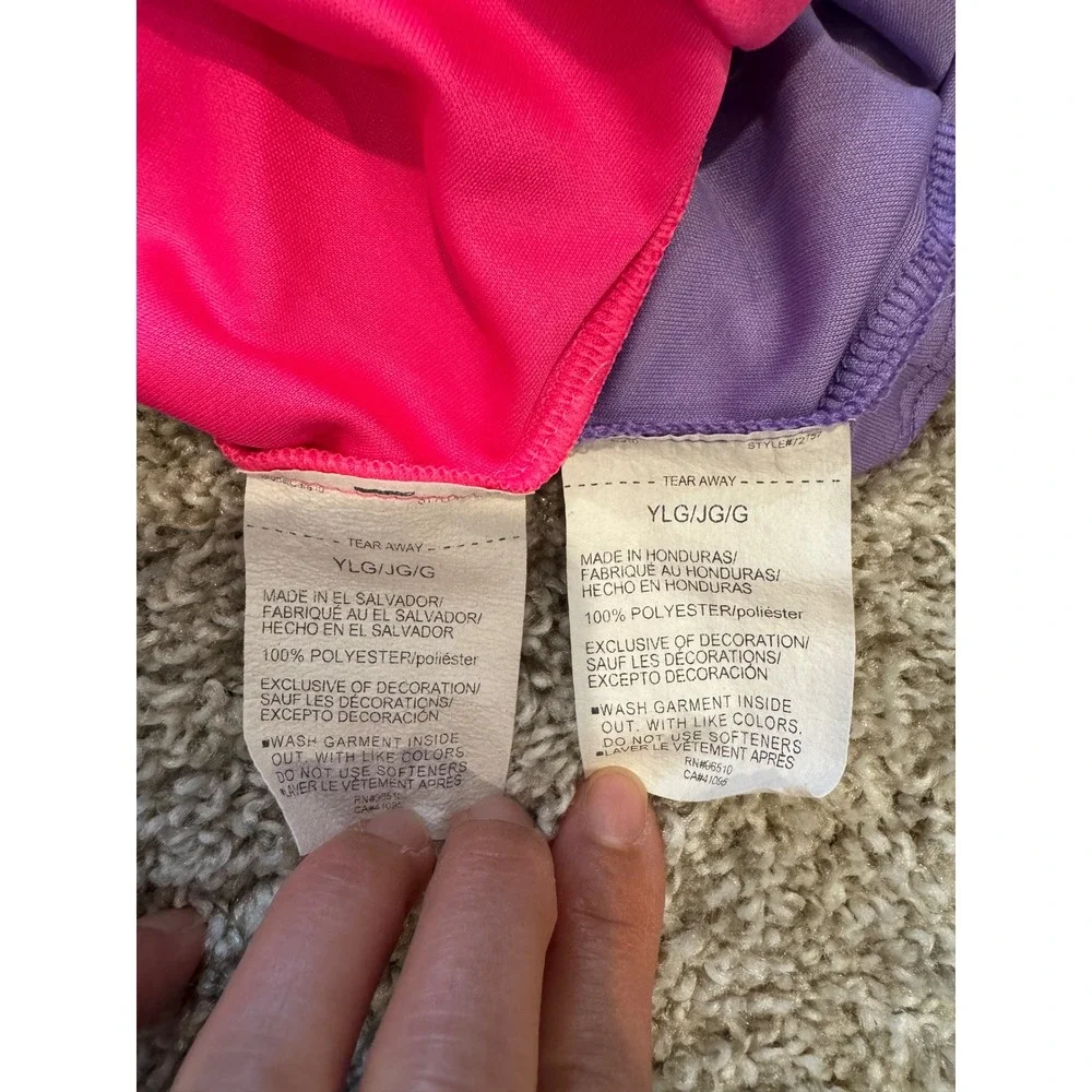 *Bundle 2 Tops* Under Armour Girls Active Tee & Tank Size Youth L Pink Purple